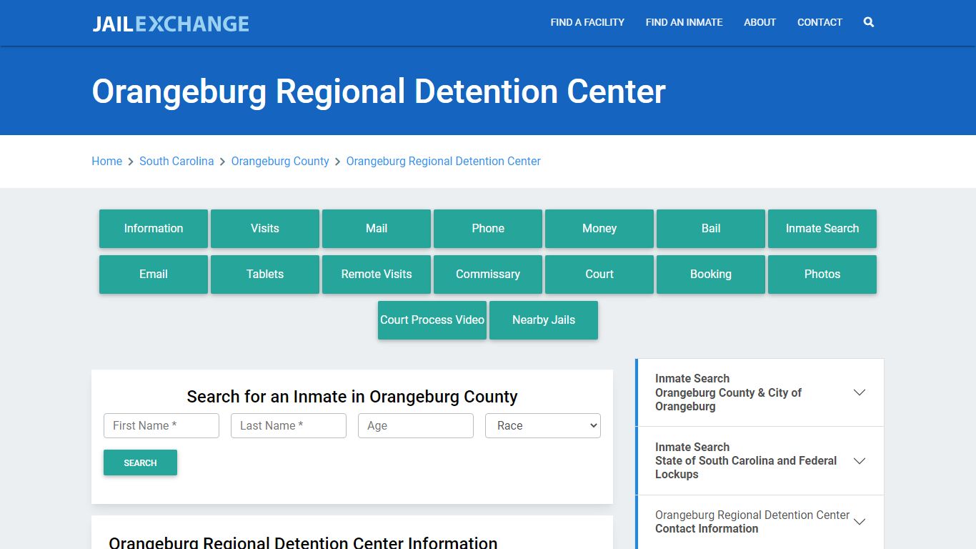 Orangeburg Regional Detention Center - Jail Exchange